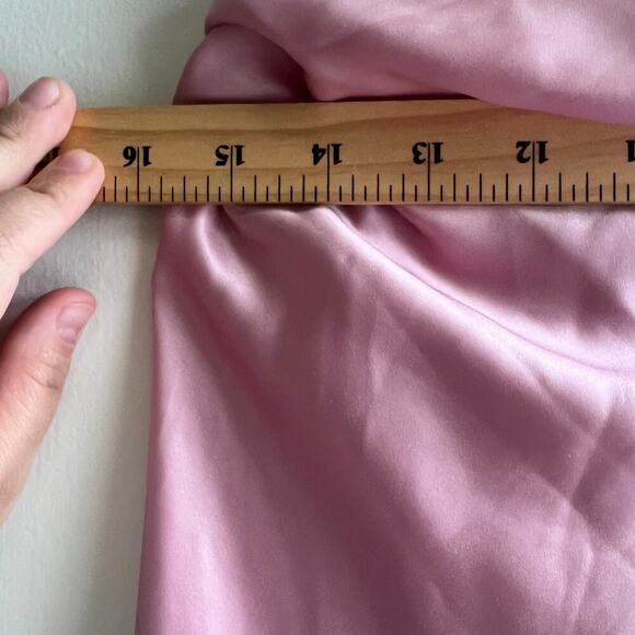 Reformation Valora Satin Halter Maxi Dress in Color Babygirl Pink Size 10 - Picture 6 of 9